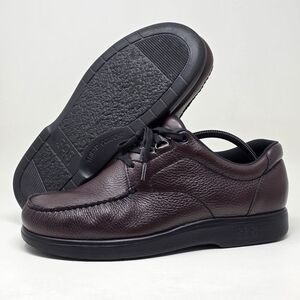 SAS Men's Bout Time Cordovan Size 10.5 Wide Comfort Lace Up Shoes Pre-owned